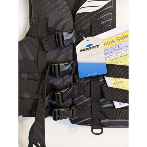 SLIPPERY Super X Large LIFE JACKET Personal Flotation Device BLACK Chest 50-60" - Picture 5 of 8